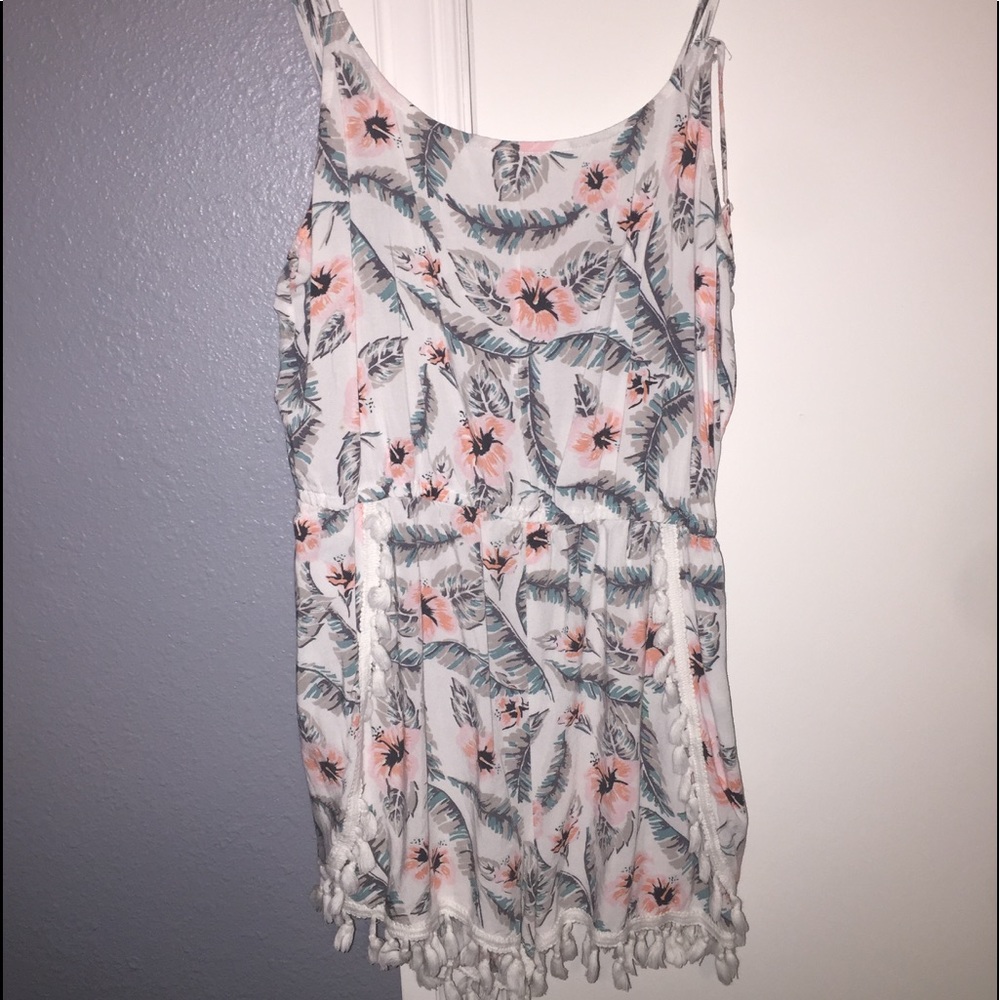 White floral romper